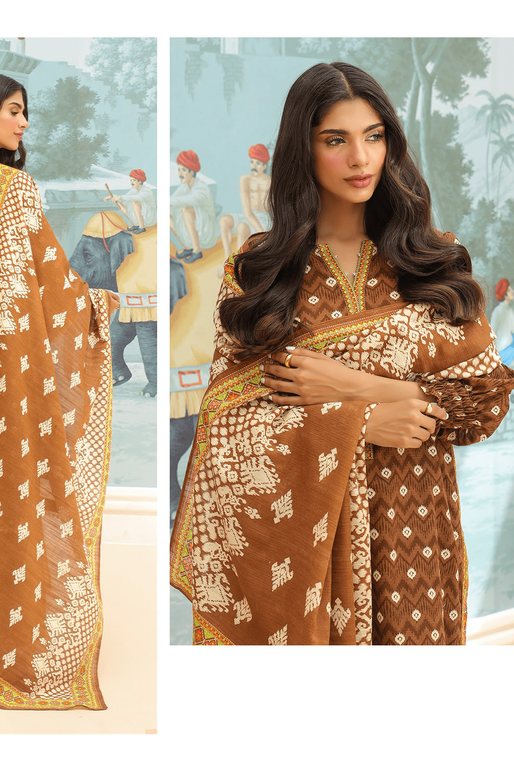 Zellbury Digital Printed Embroidered Khaddar Unstitched 3pc suit WUW23E30764