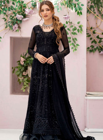 Embroidered Crinkle Chiffon 3PCS DRESS