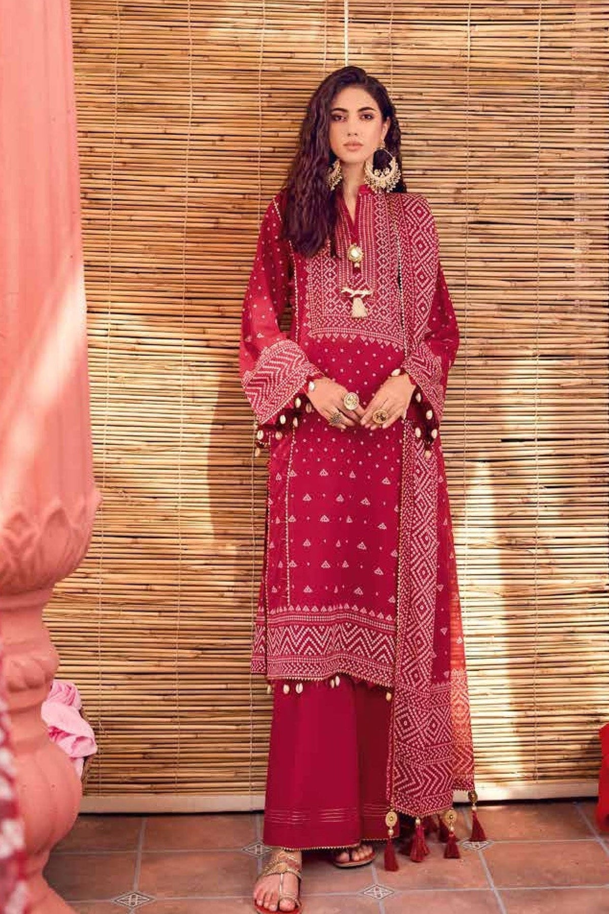 3PC Unstitched Chunri Lawn Suit