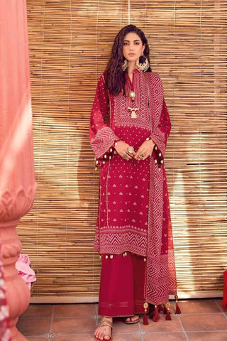 3PC Unstitched Chunri Lawn Suit