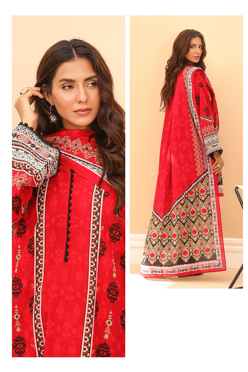 Zellbury Digital Printed khaddar Unstitched 3pc Essential suit WUW23X30729