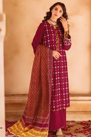 3PC Embroidered Chunri Lawn Unstitched Suit