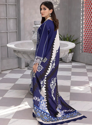 Rang Rasiya Florence Embroidered Linen Unstitched 3Pc Suit D-06 AMAYA