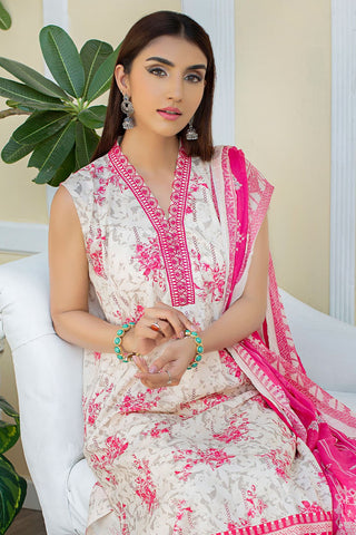 RASHID TEXTILE MIRAL LUXURY PRINTED CAMBRIC 3PC SUIT 8128