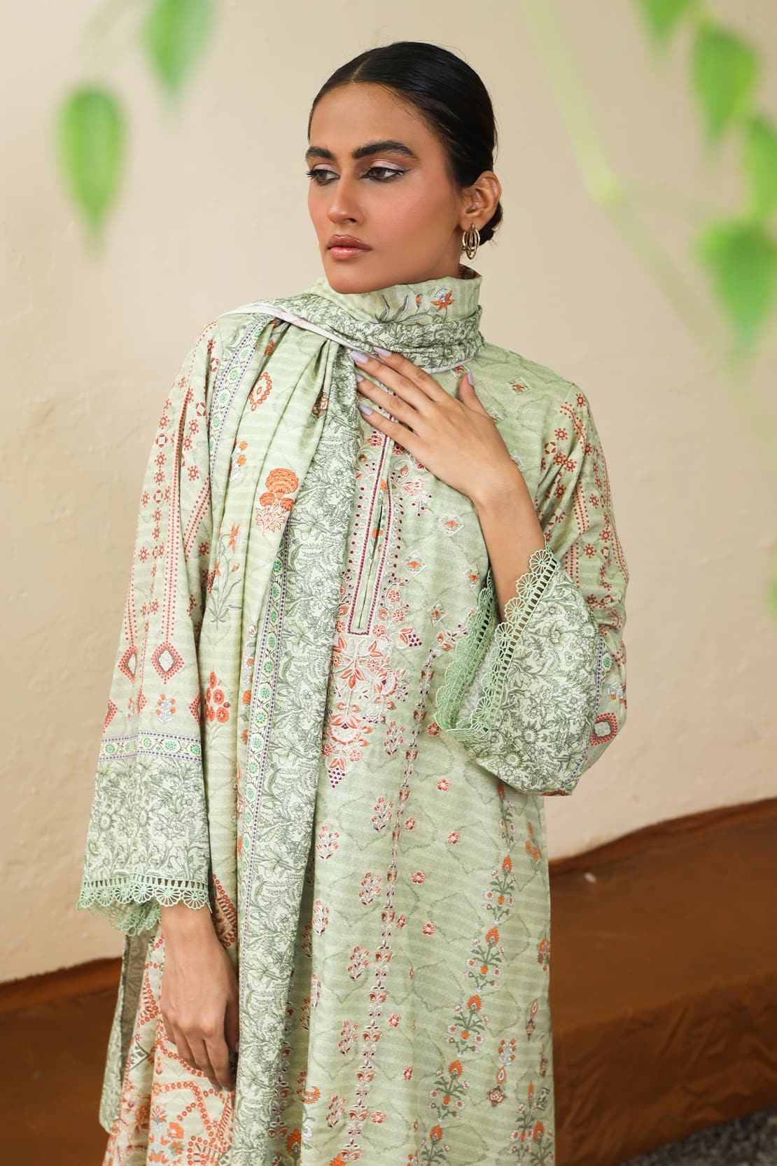 Rashid Textile Hazel Premium Embroidered Karandi Unstitched 3pc suit 8203