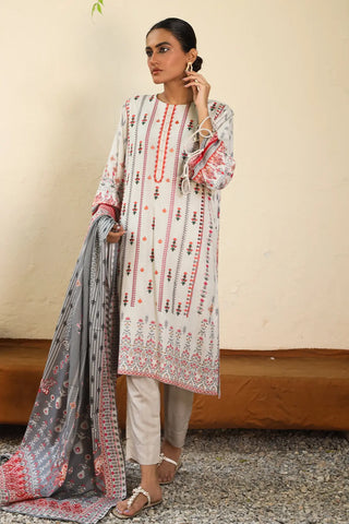 Rashid Textile Hazel Premium Embroidered Karandi Unstitched 3pc suit 8205