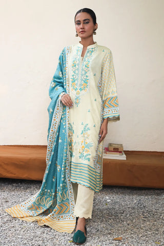 Rashid Textile Hazel Premium Embroidered Karandi Unstitched 3pc suit 8206