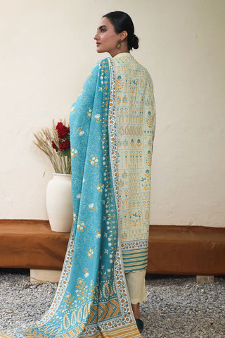 Rashid Textile Hazel Premium Embroidered Karandi Unstitched 3pc suit 8206