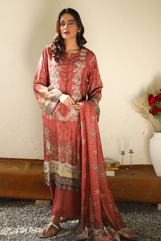 Rashid Textile Hazel Premium Embroidered Karandi Unstitched 3pc suit 8208