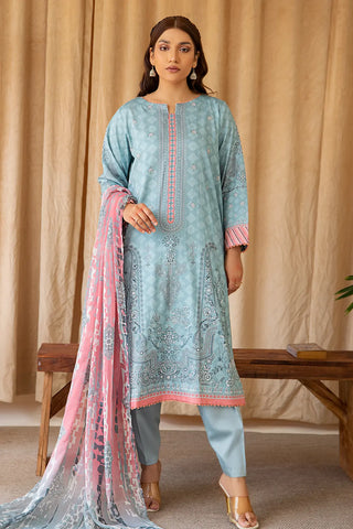 Rashid Textile Luxury Printed Cotton Satin 3pc Unstitched suit 8238