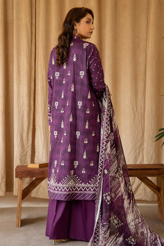 Rashid Textile Luxury Printed Cotton Satin 3pc Unstitched suit 8239