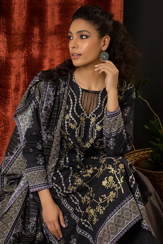 Rashid Textile Aadab Embroidered Khaddar unstitched 3pc suit 8309