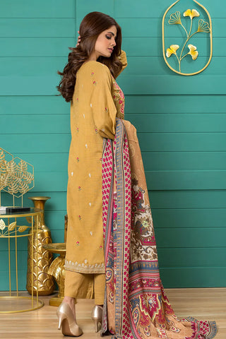 Rashid Textile 3Piece Unstitched Luxury Embroidered Mulberry Peach – 903