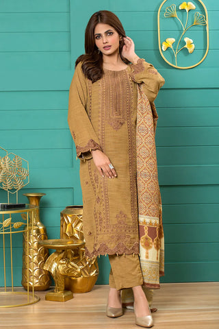 Rashid Textile 3Piece Unstitched Luxury Embroidered Mulberry Peach – 908