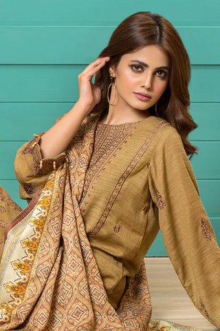 Rashid Textile 3Piece Unstitched Luxury Embroidered Mulberry Peach – 908