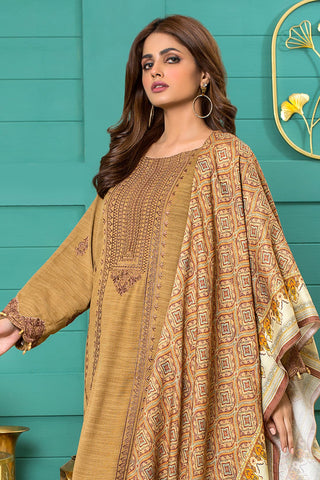 Rashid Textile 3Piece Unstitched Luxury Embroidered Mulberry Peach – 908