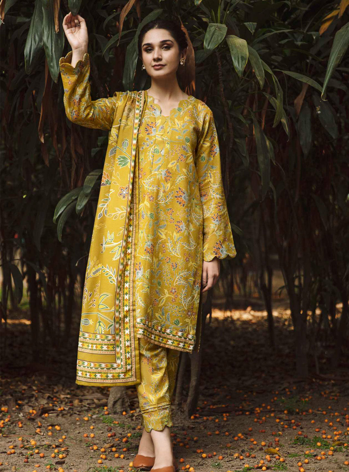 3 PCS Digital Printed Dress