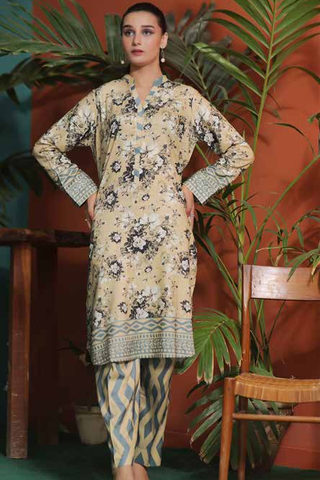 Zoella Baseerat Cotail Digital Printed 2pc Unstitched suit COT2P-0004