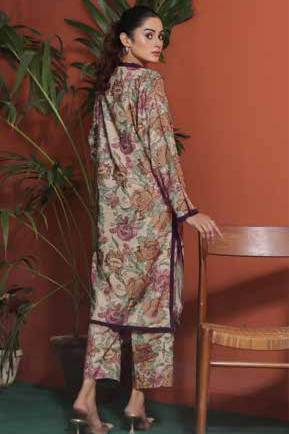 Zoella Baseerat Cotail Digital Printed 2pc Unstitched suit COT2P-0005