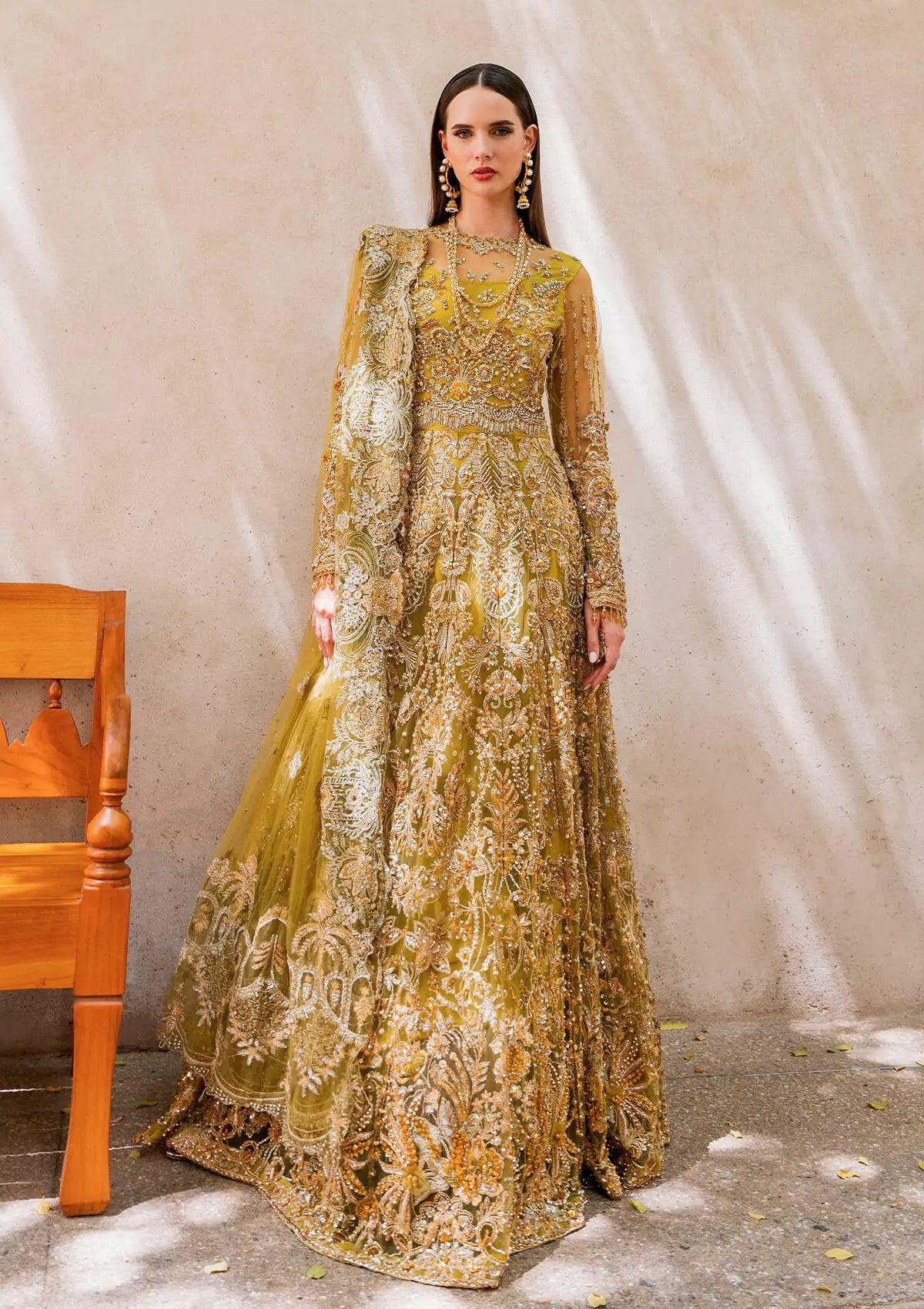 Elaf Premium Evara Unstitched Wedding Formal 3Pc Suit EEB-05 HENNA