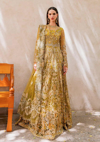 Elaf Premium Evara Unstitched Wedding Formal 3Pc Suit EEB-05 HENNA