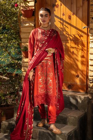 RANG RASIYA EMB KARANDI DEHK MAGAR PYAR SE UNSTITCHED SUIT-GUL BANO