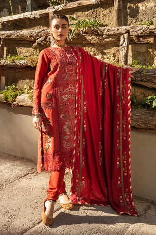 RANG RASIYA EMB KARANDI DEHK MAGAR PYAR SE UNSTITCHED SUIT-GUL BANO