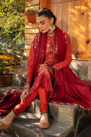 RANG RASIYA EMB KARANDI DEHK MAGAR PYAR SE UNSTITCHED SUIT-GUL BANO