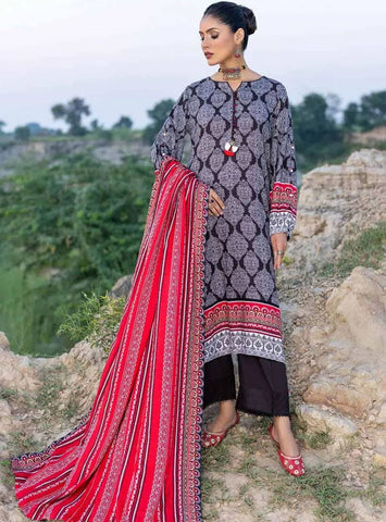 Gul Ahmed 3 Pc Unstiched Linen Dress (GR-03)