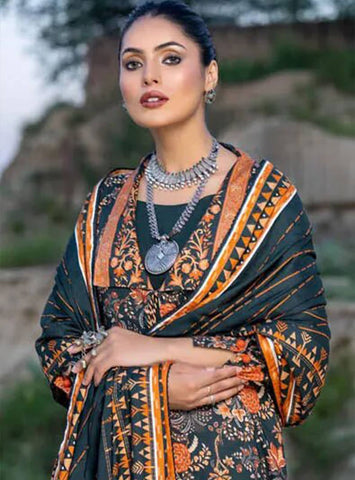 Gul Ahmed 3 Pc Unstiched Linen Dress (GR-13)