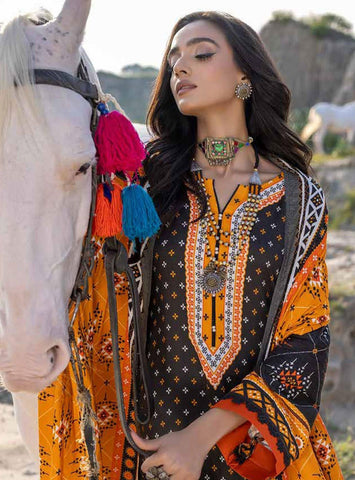Gul Ahmed 3 Pc Unstiched Linen Dress (GR-15)