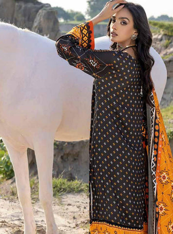 Gul Ahmed 3 Pc Unstiched Linen Dress (GR-15)