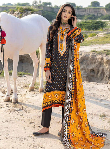 Gul Ahmed 3 Pc Unstiched Linen Dress (GR-15)