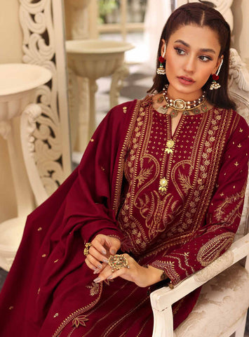 Gul Ahmed 3 Pc Pashmina Shawl Unstitched Dress (PS 01)