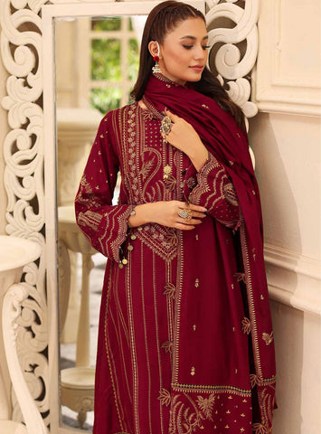 Gul Ahmed 3 Pc Pashmina Shawl Unstitched Dress (PS 01)