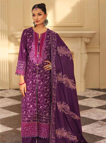 Gul Ahmed 3 Pc Pashmina Shawl Unstitched Dress (PS 02)