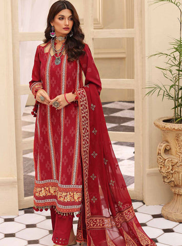 Gul Ahmed 3 Pc Pashmina Shawl Unstitched Dress (PS 10)