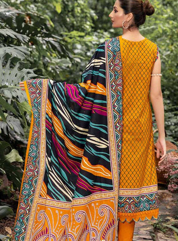 Gul Ahmed 3 Pc Unstitched Khaddar Dress (GA-13)
