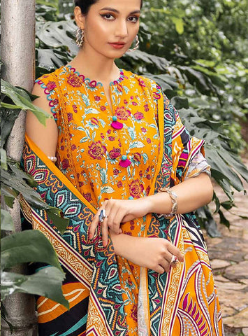 Gul Ahmed 3 Pc Unstitched Khaddar Dress (GA-13)