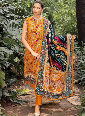 Gul Ahmed 3 Pc Unstitched Khaddar Dress (GA-13)