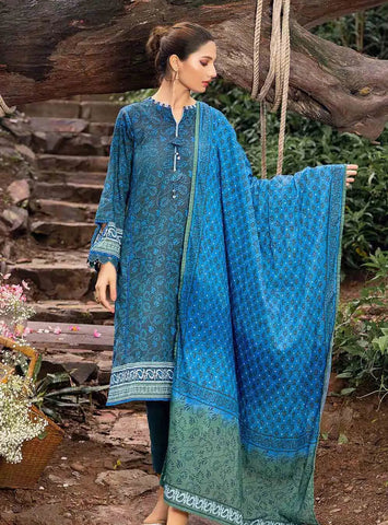 Gul Ahmed 3 Pc Unstitched Khaddar Dress (GA-03)