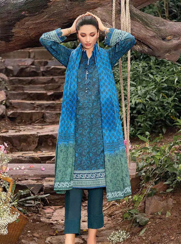 Gul Ahmed 3 Pc Unstitched Khaddar Dress (GA-03)