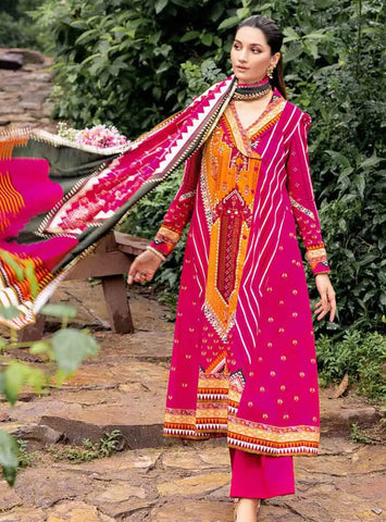 Gul Ahmed 3 Pc Unstitched Khaddar Dress (GA-05)