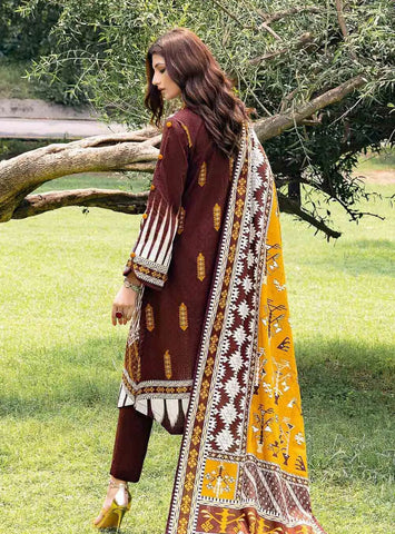 Gul Ahmed 3 Pc Unstitched Khaddar Dress (GA-08)