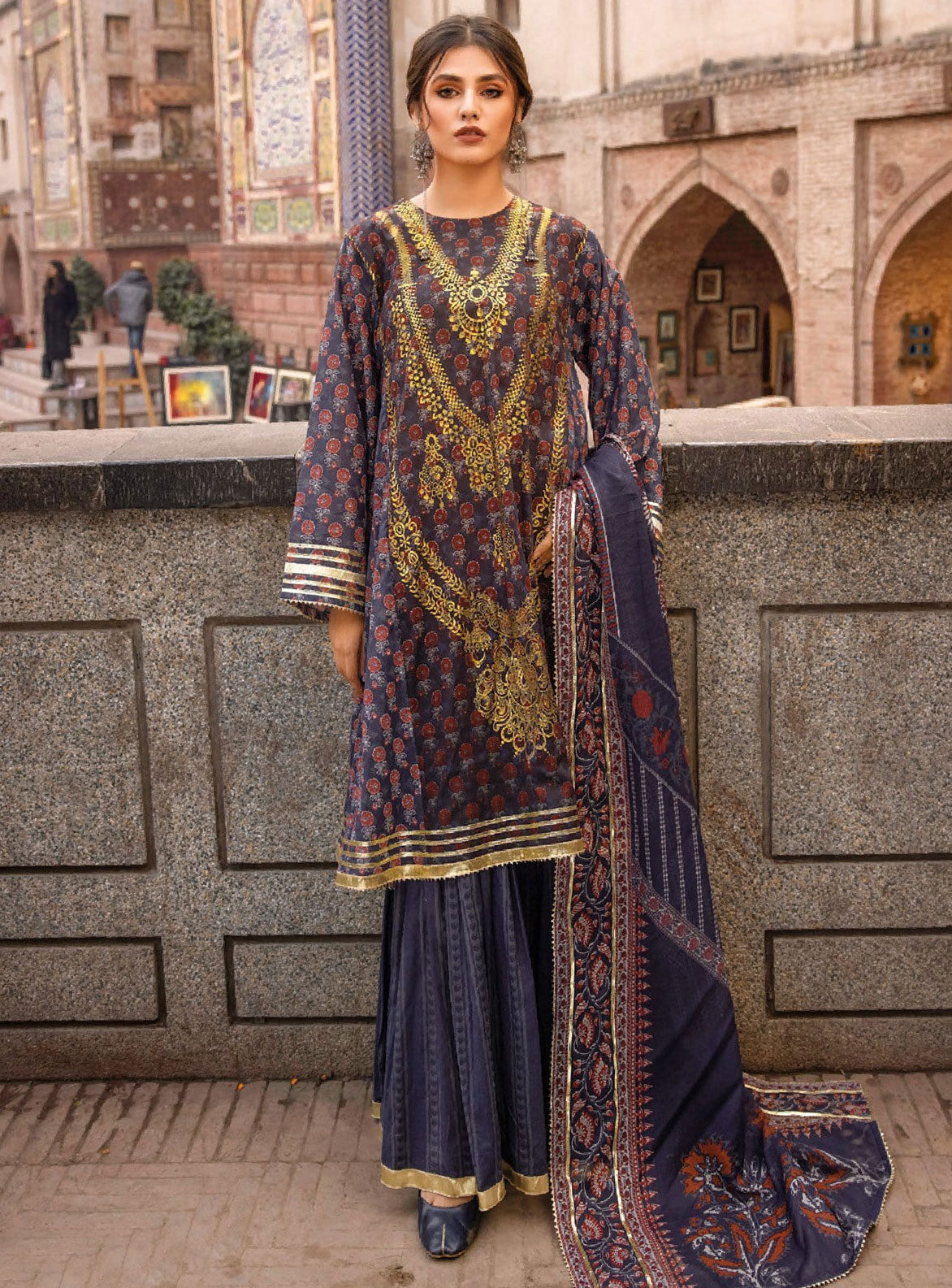 Gul Ahmed Vintage Garden Dress (MS-632)