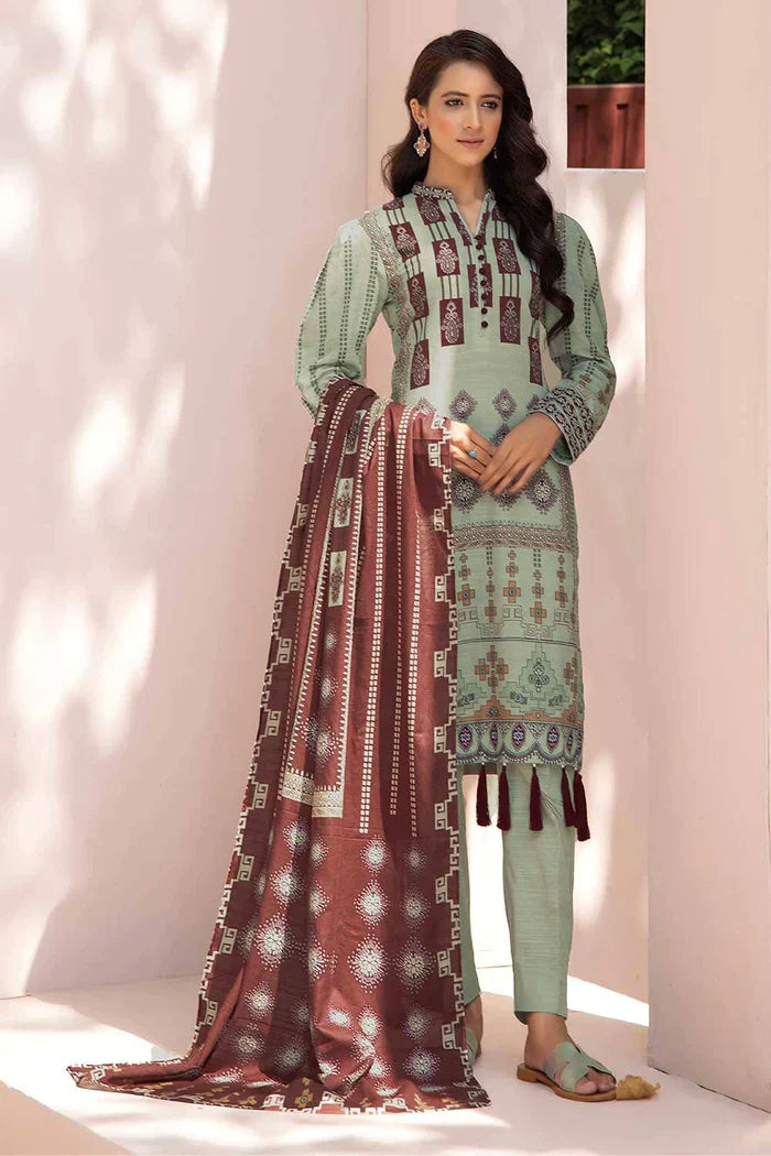 Khas Home Fashion Rutbah 3 Pcs Unstitched Khaddar Suit KKH-2196