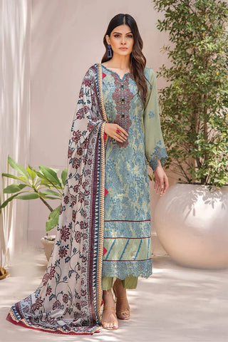 Khas Fashion Salai Karhai Emb Cambric Unstitched 3pc Suit KSE-1938
