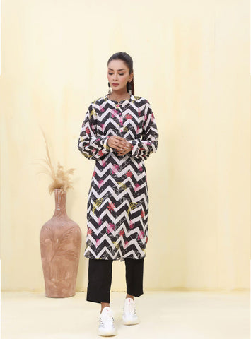 ZOELLA – KURTI UNSTITCHED- DIGITAL PRINTED LAWN- 1 PC