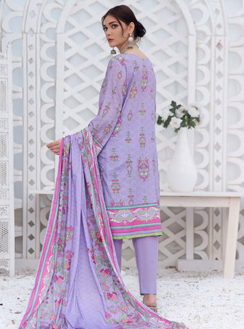 ZOELLA DIGITAL PRINTED LAWN- 3P ZAIB TAN