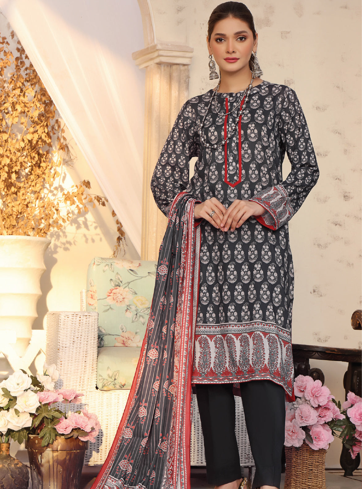 Zoella 3 Pc Digital Printed Lawn Summer Collection